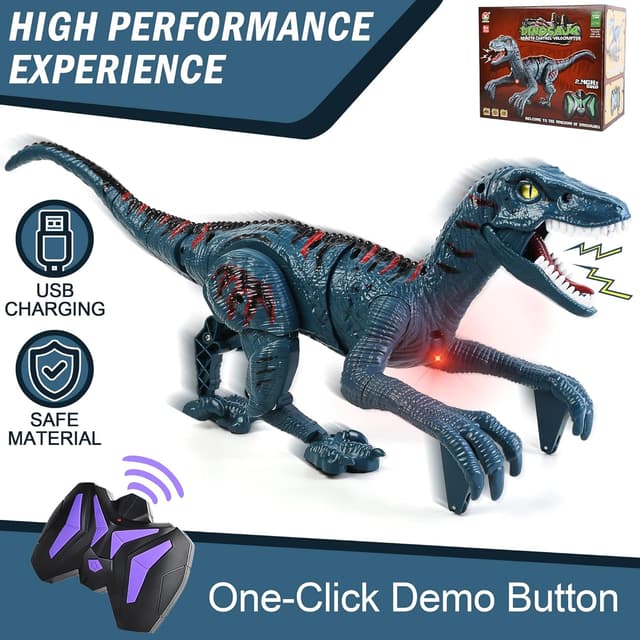 Thumbnail 5 de Jurassic Velociraptor Remote Control Dinosaur Toy 🦖