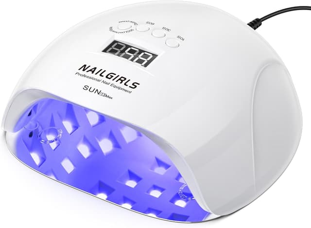 Detalle de NAILGIRLS UV LED Nail Lamp 220W with auto sensor, detachable base and 4 timer presets