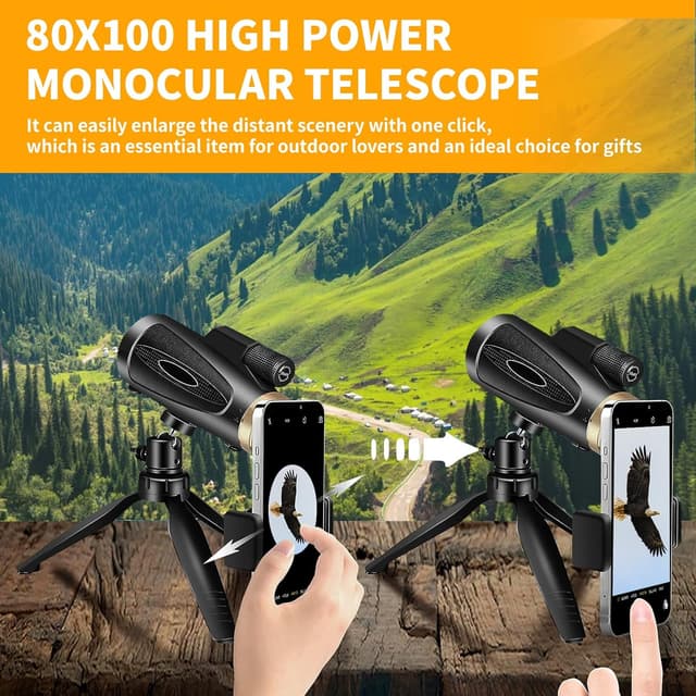 Thumbnail 6 de KTBDING 80x100 Monocular Telescope HD