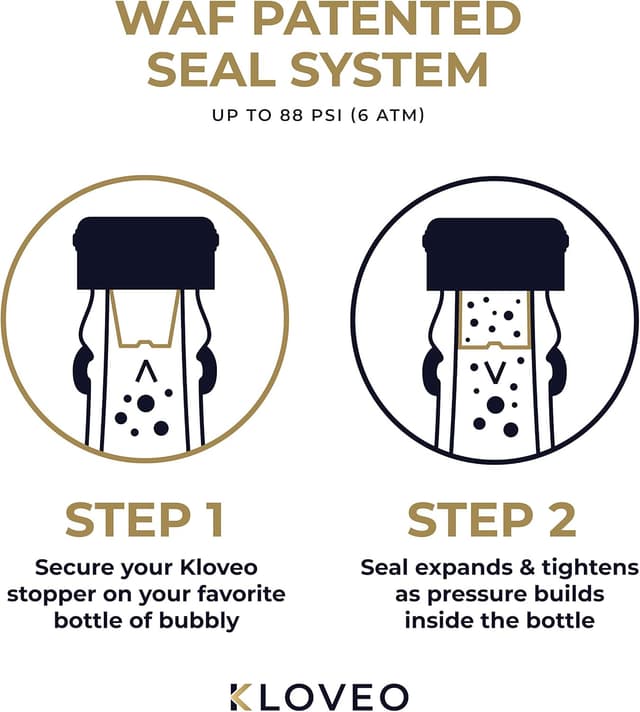 Thumbnail 1 de KLOVEO Champagne Stoppers, Prosecco & Sparkling Wine Stopper