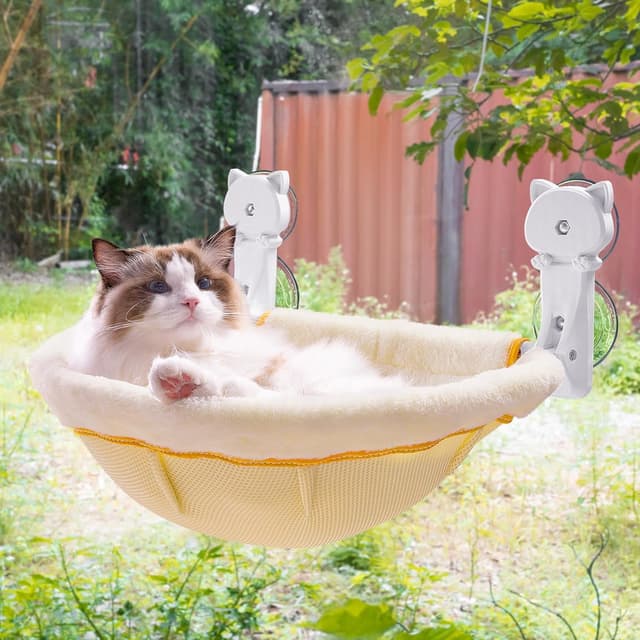 Imagen de JUNSPOW Cat Window Perch 40lb Cream en OfertitasTOP