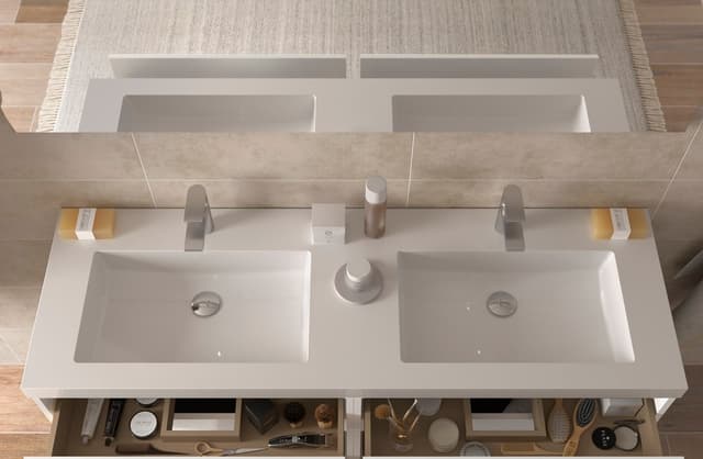 Thumbnail 3 de Salgar Toscana Bequia — mueble baño 4 cajones y lavabo 2 pozas