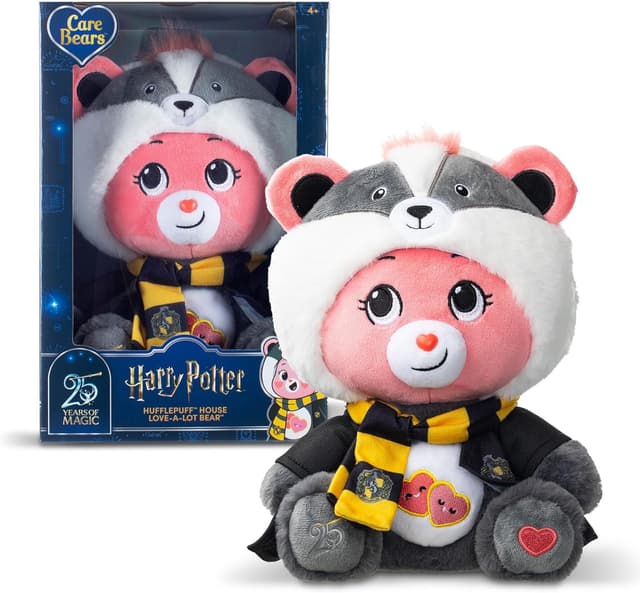 Detalle de Care Bears x Harry Potter Hufflepuff Love-A-Lot Bear 30cm Hoodie Plush (Ages 4+)