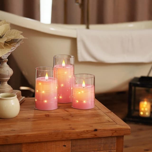 Thumbnail 1 de Homemory Flameless Candles set of 3