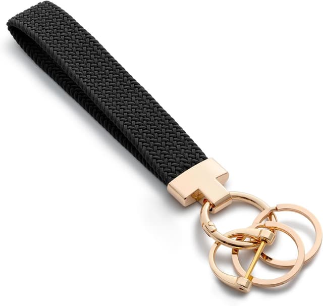 Detalle de CHUQING Schlüsselanhänger Eleganter Kurzschlüsselband aus elastischem Stretch-Polyester