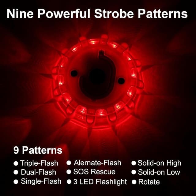 Detalle de Wowlela LED road flares, 6 pack safety lights