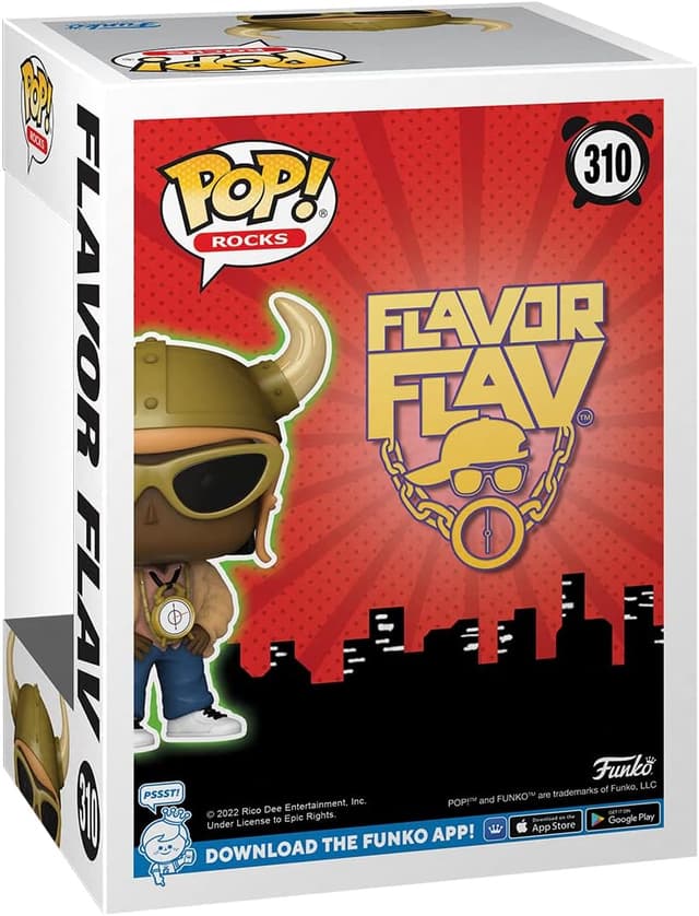Detalle 1 de Funko POP! Rocks Flavor Flav collectable vinyl figure (about 3.75 inch) for display