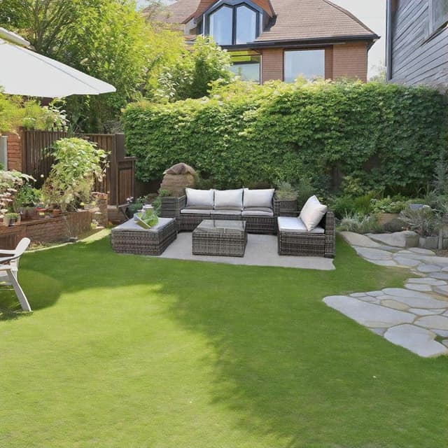 Detalle 2 de EVRE Miami Grey rattan set corner sofa