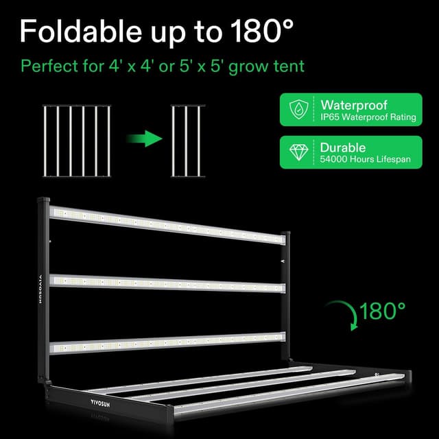 Thumbnail 6 de VIVOSUN VSFL6450 Grow lampada LED 645 W a spettro completo, pieghevole e dimmerabile