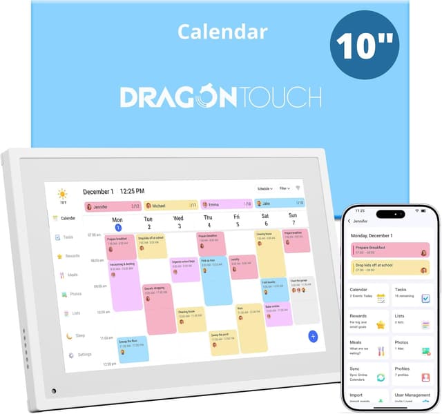 Detalle de Dragon Touch Calendar 10.1" digital calendar 1080P