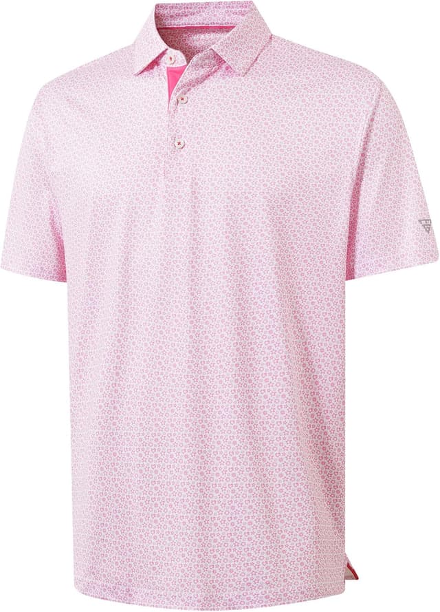 Detalle de M MAELREG Men’s Dry Fit Short Sleeve Golf Polo Shirt with Print (Moisture Wicking, UPF 30+)