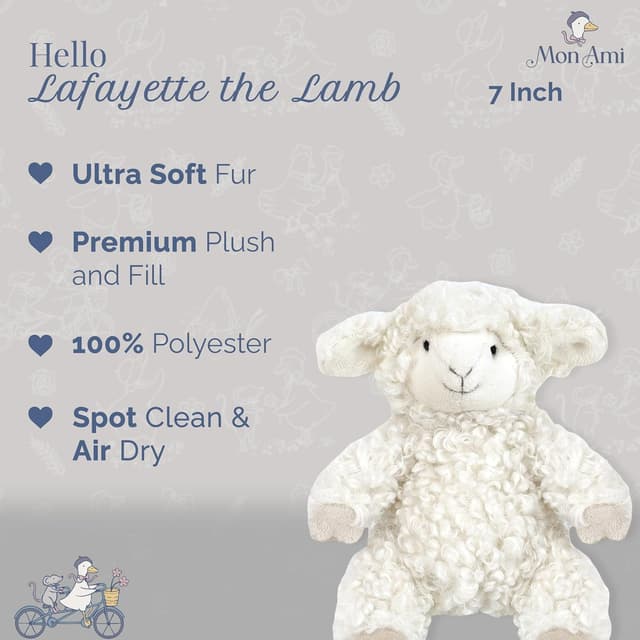 Detalle 2 de MON AMI Lafayette lamb plush 19cm