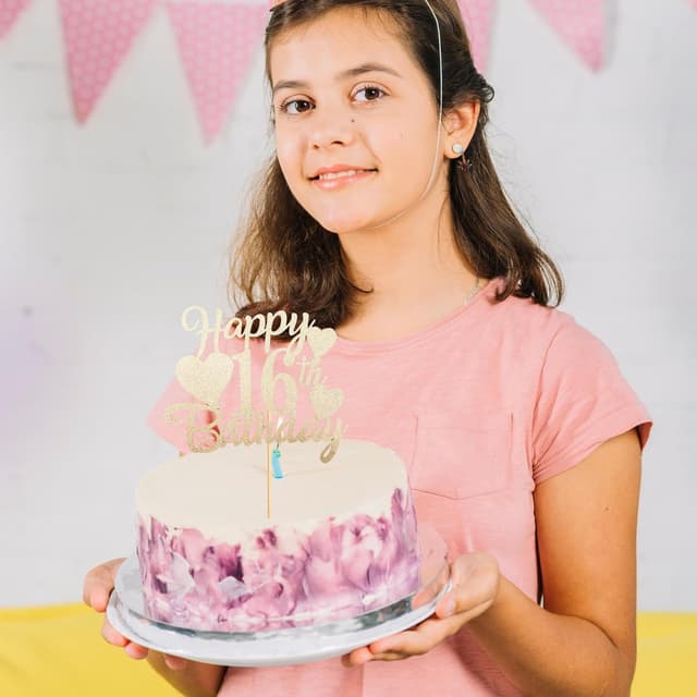 Thumbnail 6 de Bliceon Rose Gold 16th Birthday Cake Topper