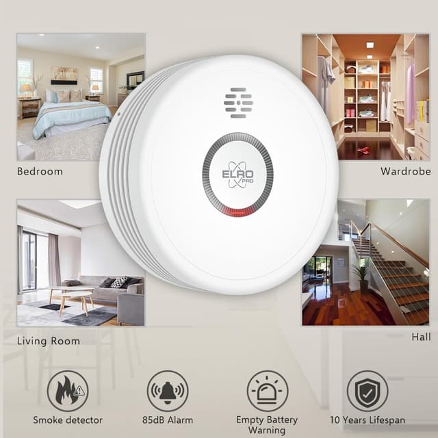 Thumbnail 2 de ELRO PRO PS4910 Rilevatore di fumo con batteria 10 anni