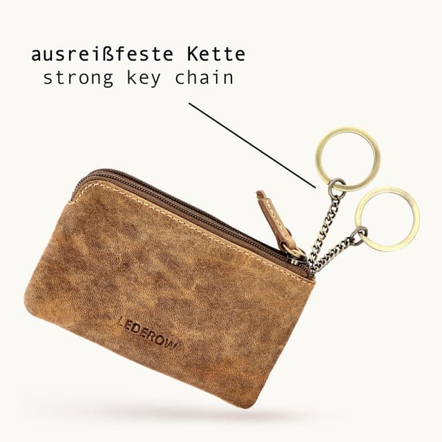 Thumbnail 5 de XXL Schlüsseltasche aus Leder mit 3 Fächern