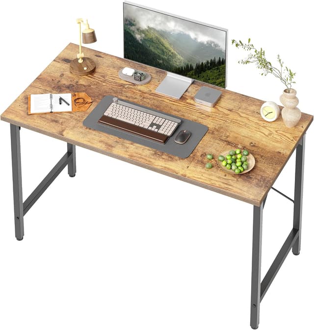 Detalle de BEXEVUE Desk small computer desk 100 x 48 cm in rustic brown