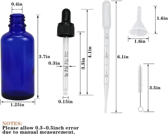 Detalle 2 de Reyshin 50ml glass dropper bottles