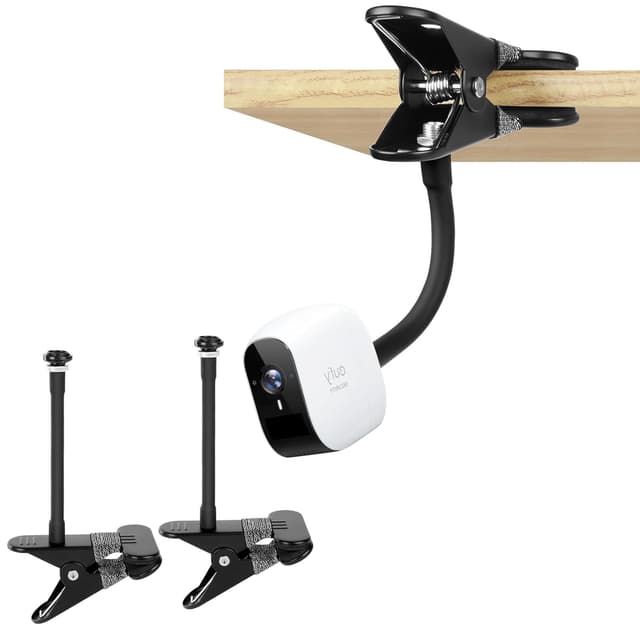 Detalle de OFFCUP supporto da parete per telecamere di sicurezza interno/esterno (2 pezzi), collo regolabile a clip