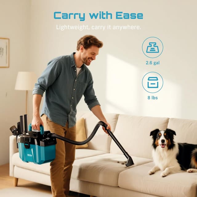 Detalle 2 de Seesii Aspirateur 10 L 8000 mAh đź§ą