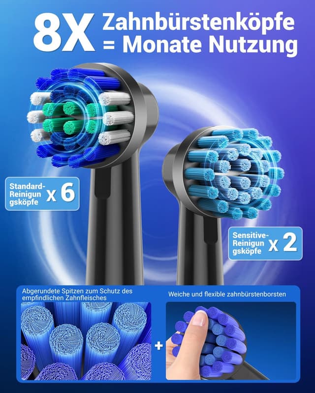 Thumbnail 6 de Rotierende Zahnbürste mit 8 Aufsteckbürsten