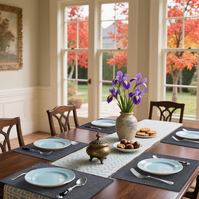 Detalle 2 de Homaxy Cloths Placemats for Dining Table (Set of 8) — Heat-Resistant Washable Cotton Linen Blend, Charcoal Gray, 13 x 19 in