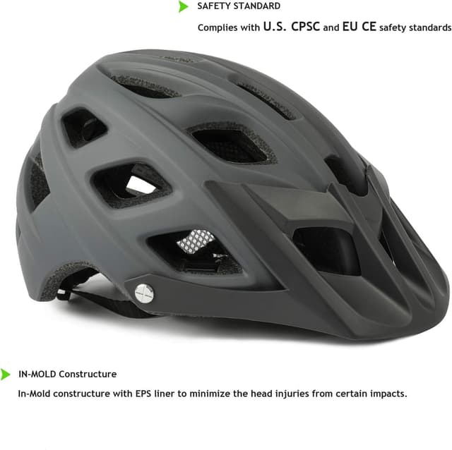 Detalle 2 de Exclusky MTB Helmet for Adults (CPSC certified, 18 vents, lightweight design)