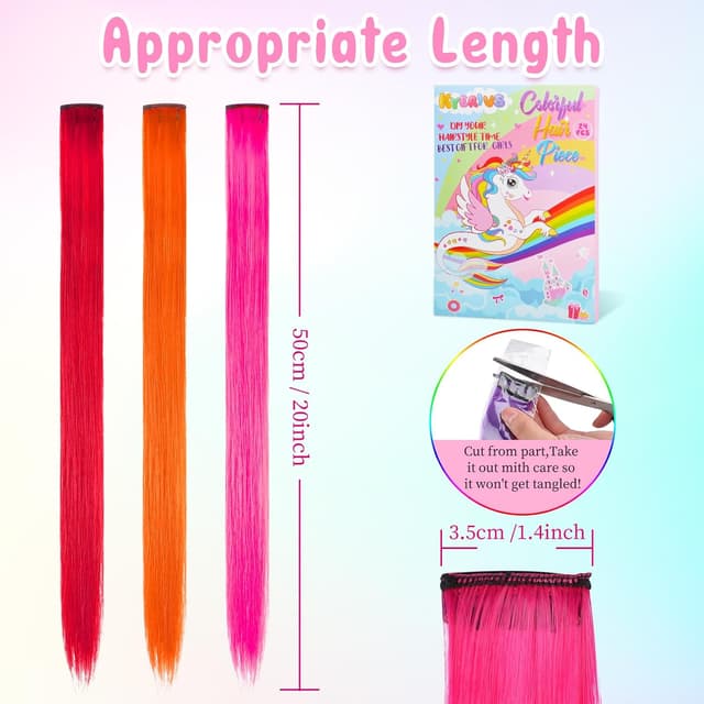 Thumbnail 2 de Colored Clip-In Hair Extensions 20 inch