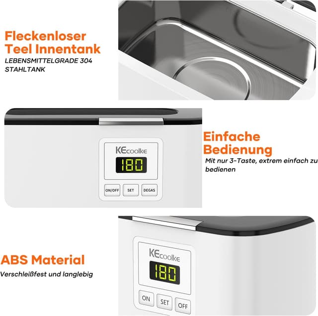 Thumbnail 4 de KECOOLKE Sonic Cleaner Ultraschallreiniger mit Timer