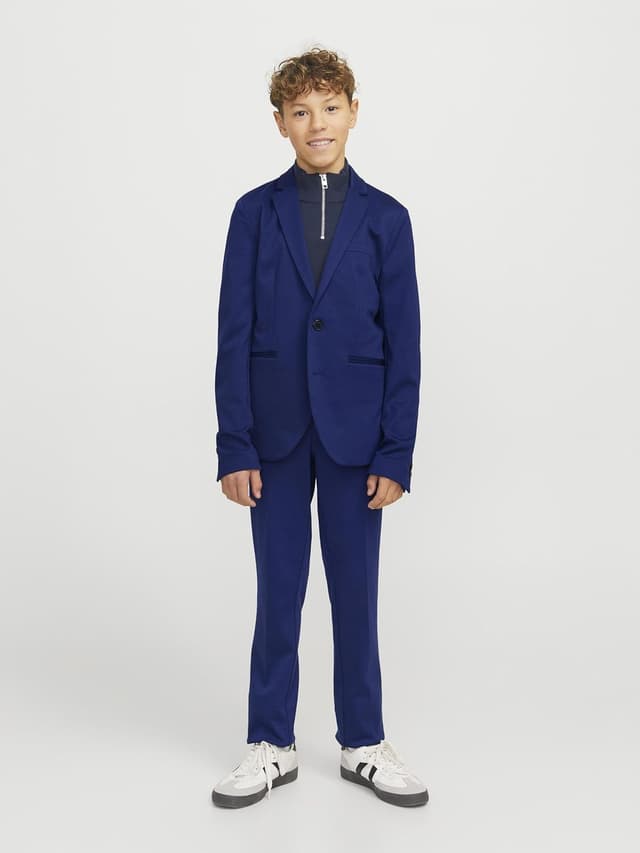 Detalle de Jack & Jones Junior Boy JJEJAXON: blazer e pantaloni monopetto per ragazzi