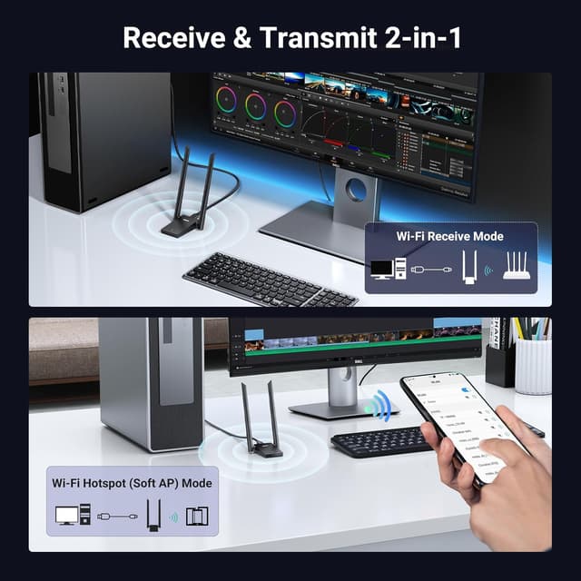 Thumbnail 5 de UGREEN AX1800 Wi‑Fi 6 USB 3.0 Adapter