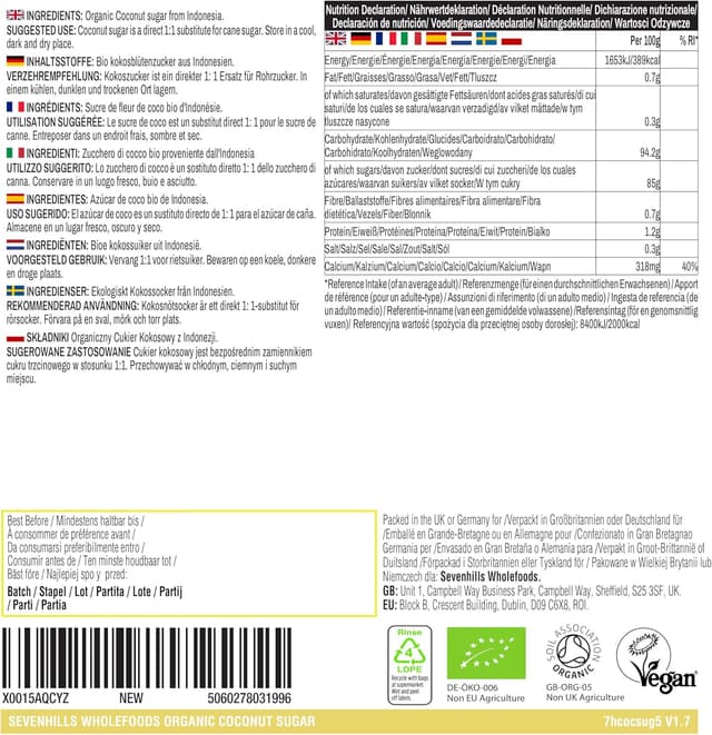 Thumbnail 1 de Sevenhills Wholefoods sucre de fleur de coco 1kg 🍯