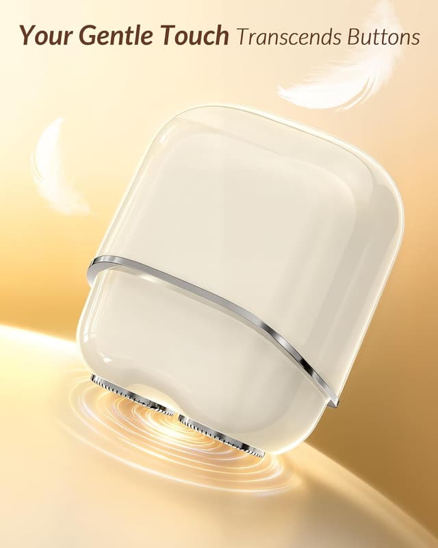 Detalle de Portable Painless Facial Hair Remover for Women (2 Dual Blades) — Rechargeable Face Shaver for Upper Lip & Chin