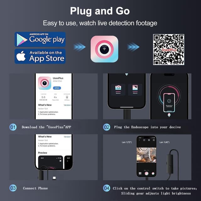 Thumbnail 5 de Endoscope Inspection Camera with Lights 1920P