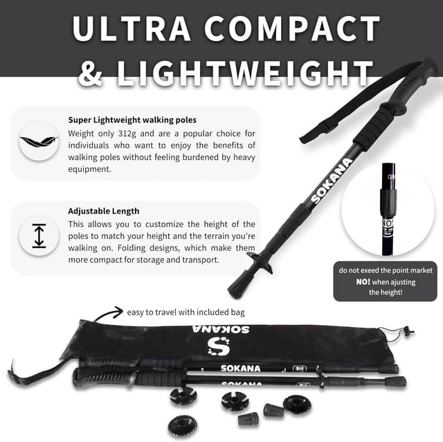 Detalle de Walking poles keyword trekking poles 2 pack