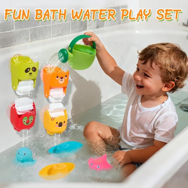 Detalle de GINNO Baby bath toys, 17-piece set