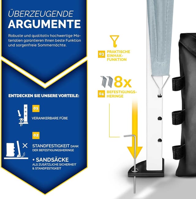 Thumbnail 5 de tillvex Gazebo 3x3m impermeabile