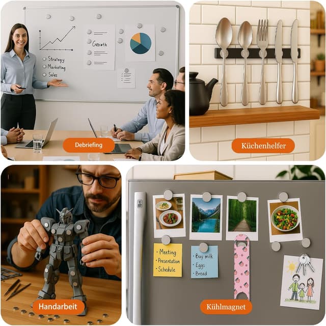 Detalle de 100 Stück Magnete Stark 8x3 mm Mini Neodym