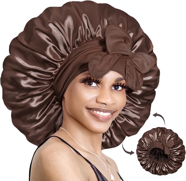 Detalle de Reversible Silk Hair Bonnet for Sleep