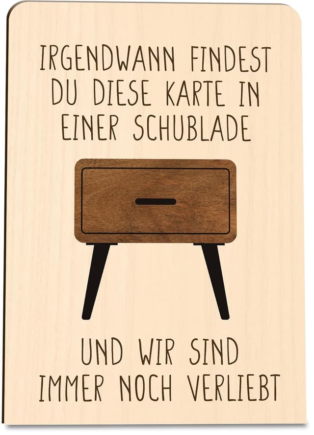 Imagen de Geschenkkarte aus Holz Paar Geburtstagskarte en OfertitasTOP