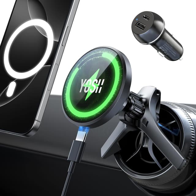 Thumbnail 6 de YOSH MagSafe Autohalterung mit Ladefunktion für Mercedes (rundes Lüftungsgitter) – mit starken N52-Magneten