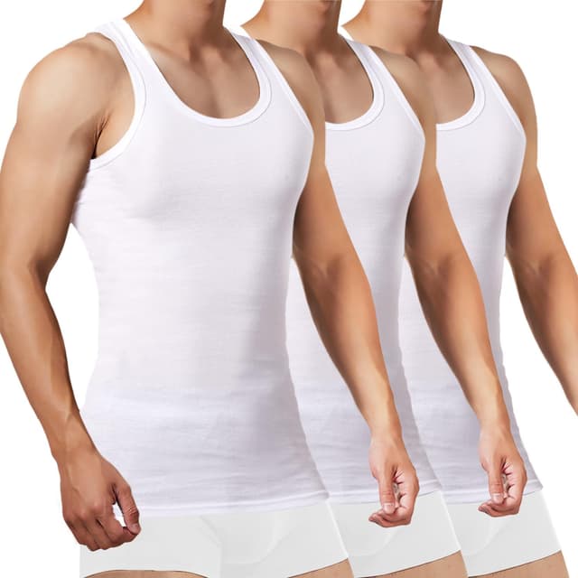 Detalle de FALARY Herren-Unterhemd Tank Top 3er Pack
