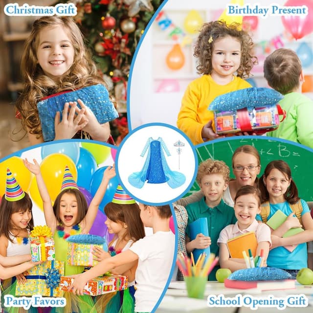 Thumbnail 5 de ACWOO Costume Elsa bambina 2–10 anni