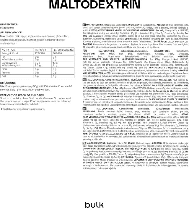 Thumbnail 1 de Bulk Maltodestrine 2,5 kg — 50 porzioni