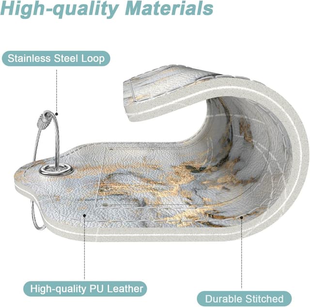 Thumbnail 4 de Hnogri 3-Piece PU Leather Luggage Tags