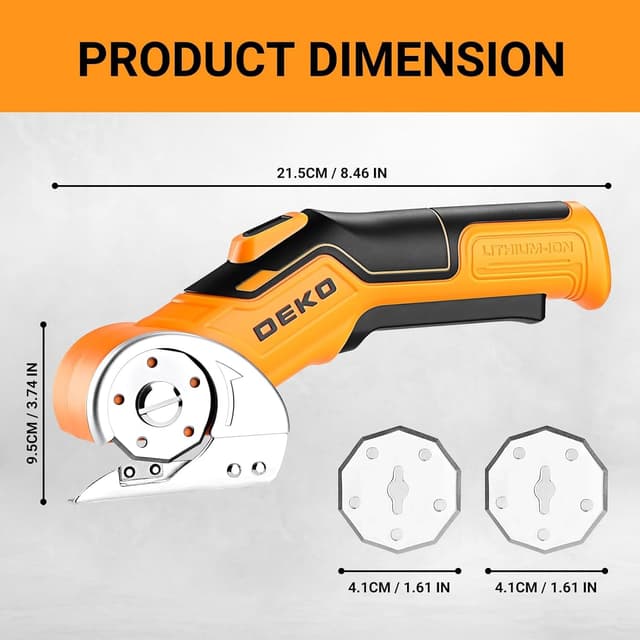 Detalle de DEKOPRO Rechargeable Box Cutter with Type-C