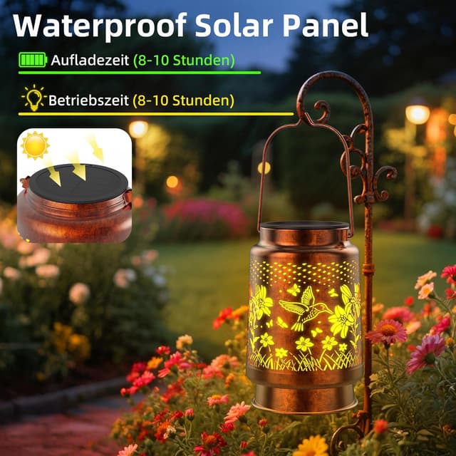 Detalle de KagoLing Solar garden lights, 2 pack