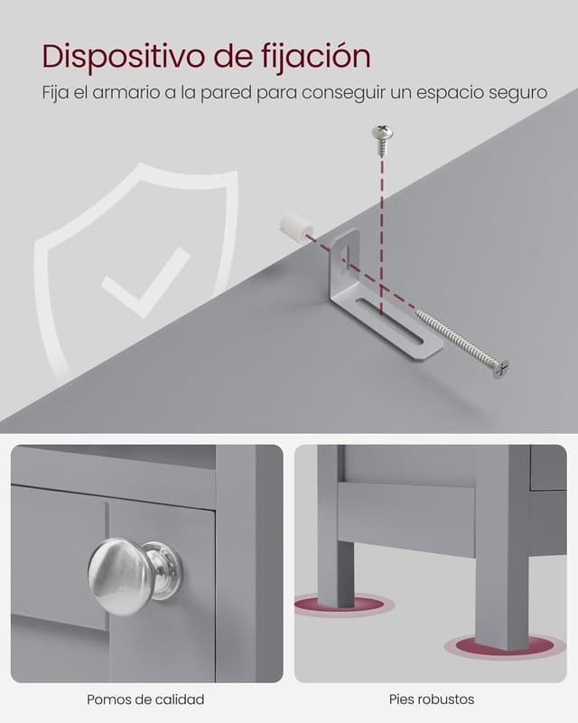 Thumbnail 6 de VASAGLE BBC566G03 armario alto de baño 30x30x170 cm