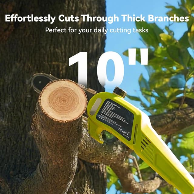 Detalle de Supstable 10-inch Cordless Pole Saw for Trees and Branches