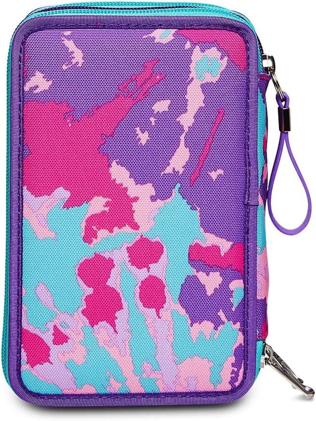 Detalle de Astuccio Seven Astuccio 3 Zip Trendy heart girl Viola con 44 pezzi e portapenne triplo scomparto