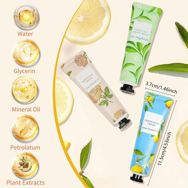 Detalle 2 de AYBUY Mini Crema Mani Idratante – set da 24 x 30 ml, riparatrice per mani secche e screpolate